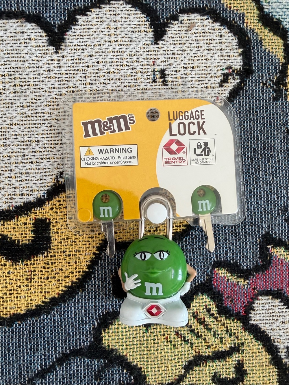 M&M’s World Green M&M Character Luggage Lock – New Sealed